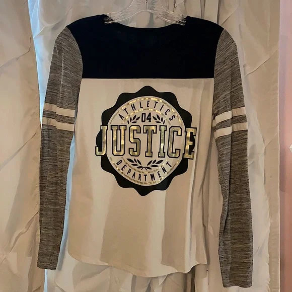Haut à Séquences Justice Pour Fille Taille 16 - Occasion Très Bon état - Top à Paillettes Ou Motifs Brillants - Style Jeune